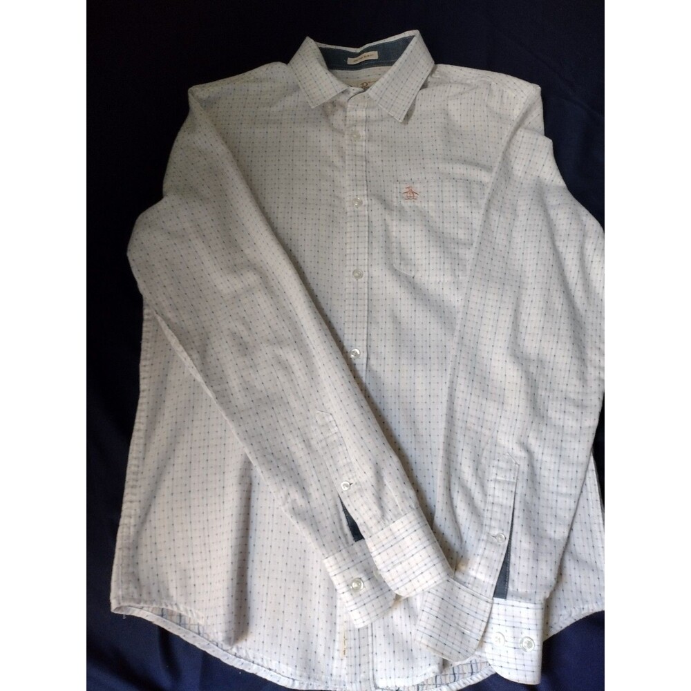 Pink PENGUIN MUNSINGWEAR Men's Heritage Slim Fit Dress Shirt Small